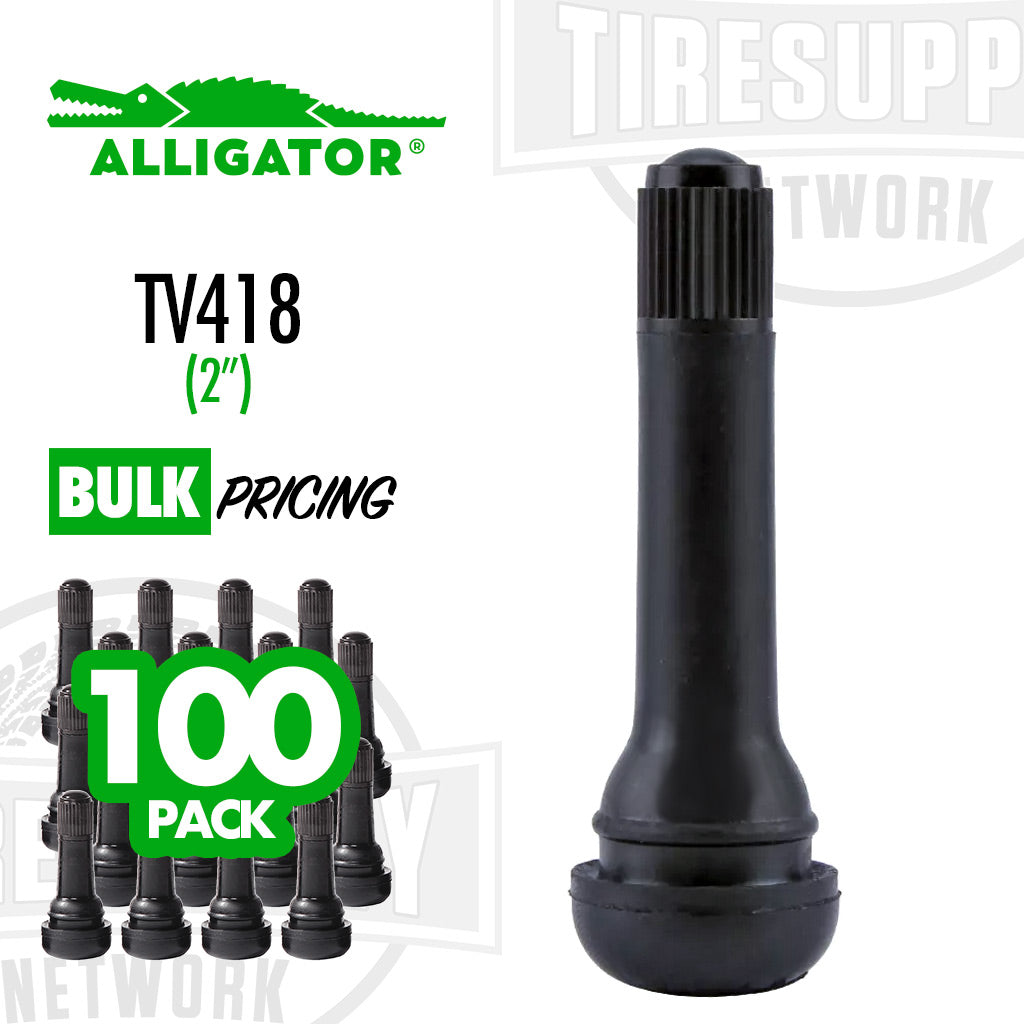 Alligator | 2&quot; Rubber Snap-In Valve Stem (TV-418*)