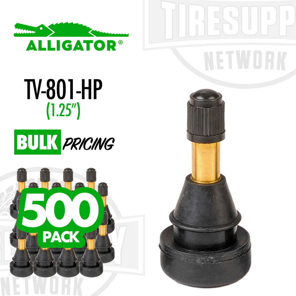 Alligator | EHA High Pressure Snap-in 1.25″ Valve Stem for .625″ Rim Hole (TV-801-HP)