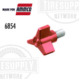 A red three-arm knob designed for Ammco brake lathe, with the product number 6854 visible.