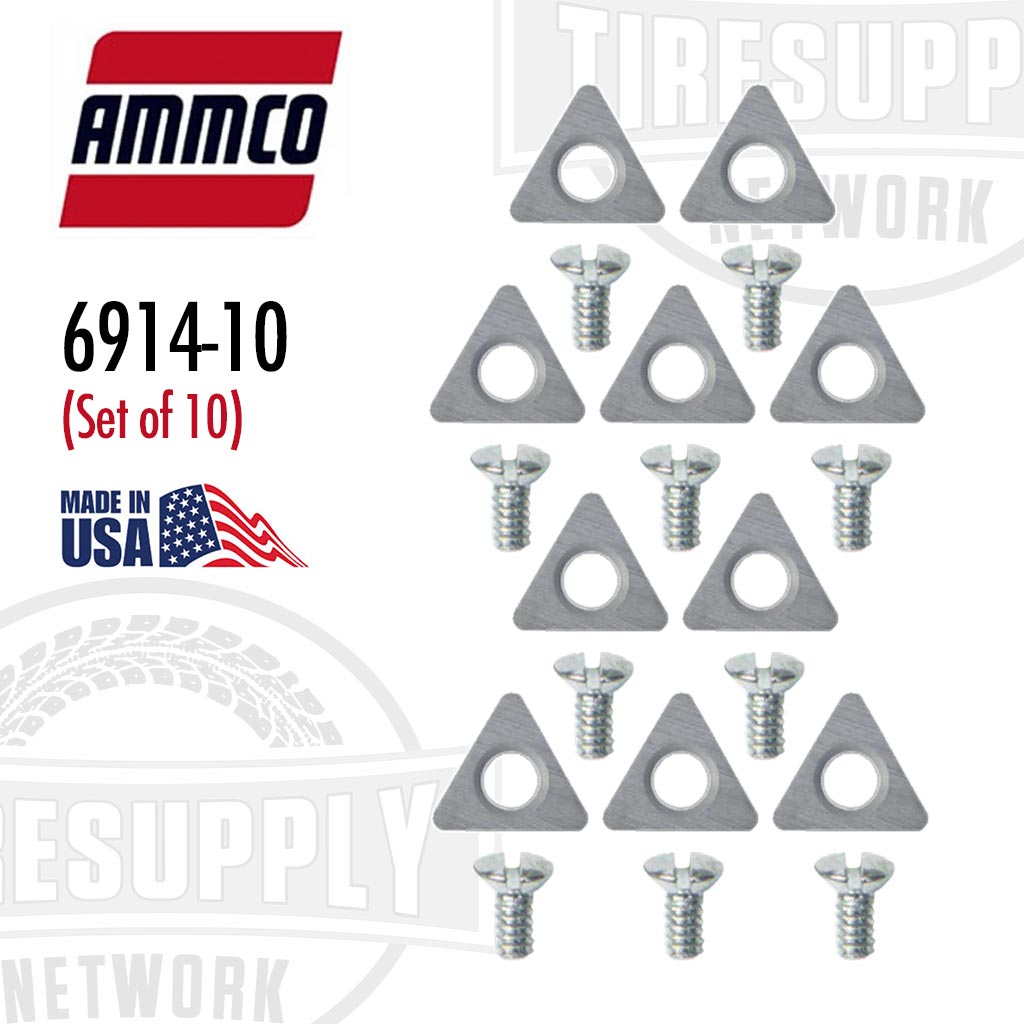 AMMCO | Negative Rake Carbide Insert Brake Lathe Bits 10-Pack (6914-10A)
