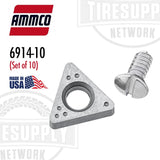 AMMCO | Negative Rake Carbide Insert Brake Lathe Bits 10-Pack (6914-10A)