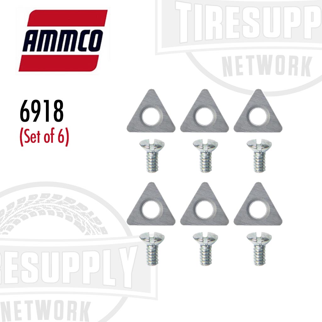 AMMCO | Positive Rake Carbide Insert Brake Lathe Bits 6-Pack for 3850 (6918)