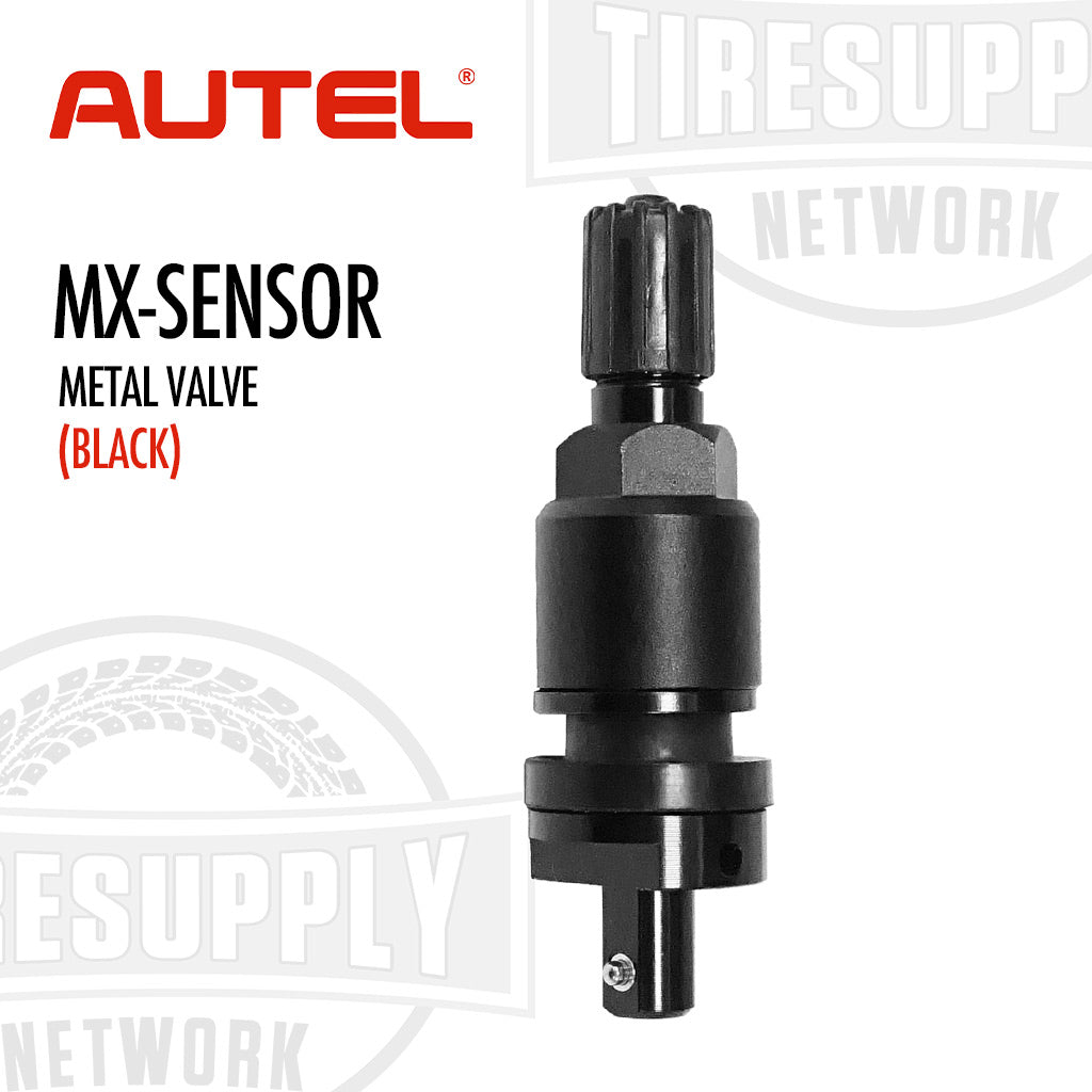 Autel | Clamp-In Black Metal Valve Stem for MX 1-Sensor Press-In Universal TPMS Sensors (CV-001)