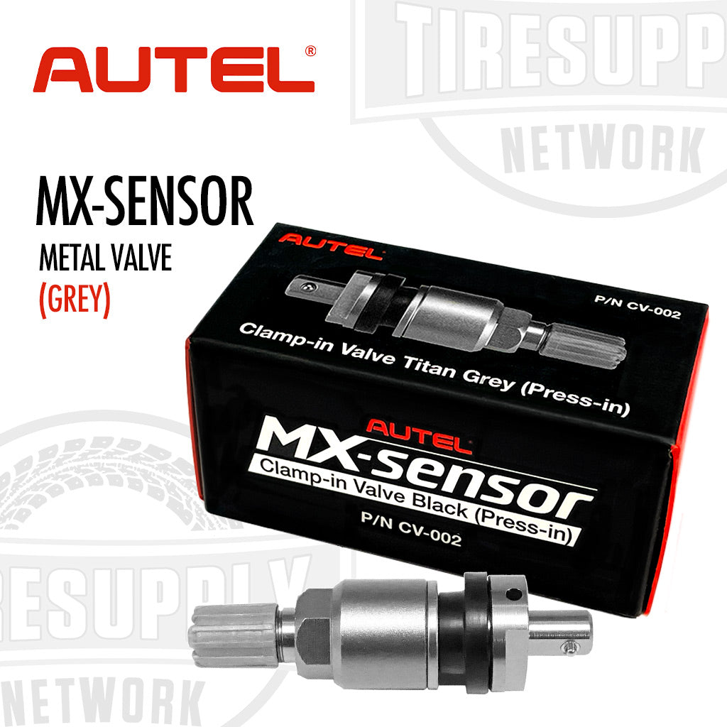 Autel | Clamp-In Titan Grey Metal Valve Stem for MX 1-Sensor Press-In Universal TPMS Sensors (CV-002)