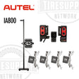 Autel IA800 tire balancing machine set with stand and accessories on a white background.