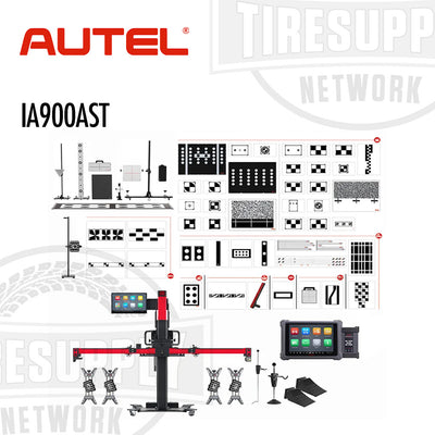 Autel IA900AST tire machine with Autel and TIRESUPP Network branding on a white background.