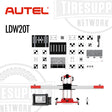Autel LDW20T diagnostic tool with tire tread pattern display on a white background