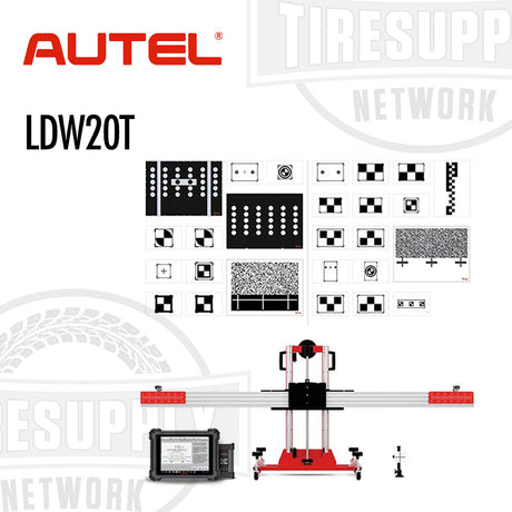 Autel LDW20T diagnostic tool with tire tread pattern display on a white background