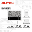 Autel LDWTARGET2 product with various target boards on a white background