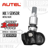 Autel MX 1-SensorM | Press-In Programmable Universal TPMS Sensor with Metal Valve Stem