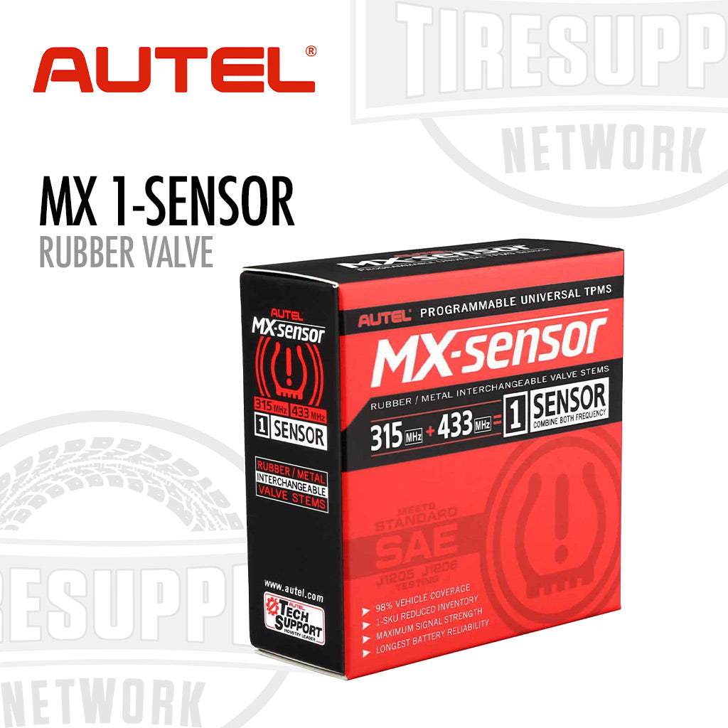 Autel | MX 1-Sensor R Press-In Programmable Universal TPMS Sensor w/ Rubber Valve Stem (1-SensorR)