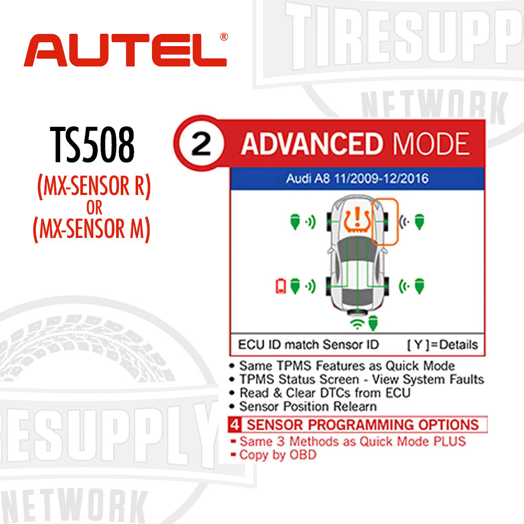 Autel | MaxiTPMS Service Tool &amp; 20 MX 1-Sensors Press-In - Choose Rubber or Metal Stems (TS508)
