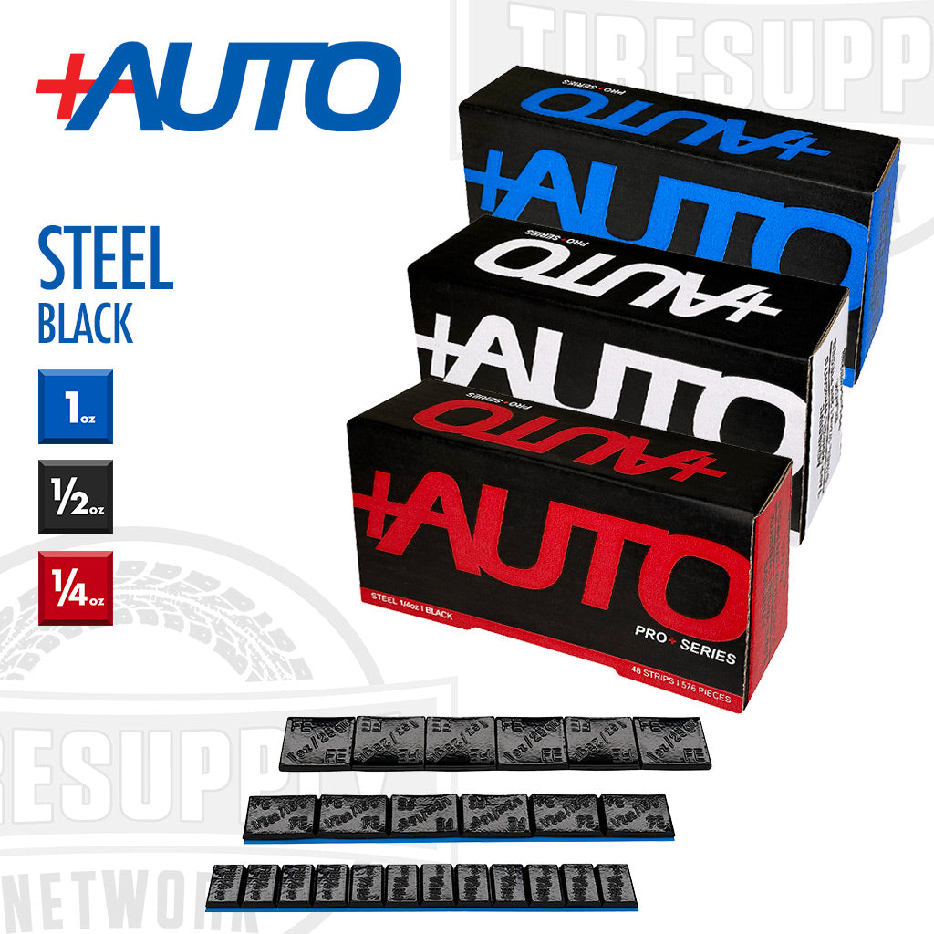 +AUTO | Steel Stick-On Adhesive Tape Wheel Weights - 3 Box Combo 1/4 oz, 1/2 oz, 1.0 oz (PASET-***)