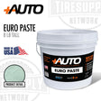 White bucket labeled 'AUTO Euro Paste' with branding and product details on a white background.