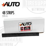 +AUTO | Steel 1/4 oz Adhesive Tape Wheel Weight - Value+ Series 48 strips | 576 pcs | Black (PA-25S48B576)