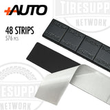 +AUTO | Steel 1/4 oz Adhesive Tape Wheel Weight - Value+ Series 48 strips | 576 pcs | Black (PA-25S48B576)