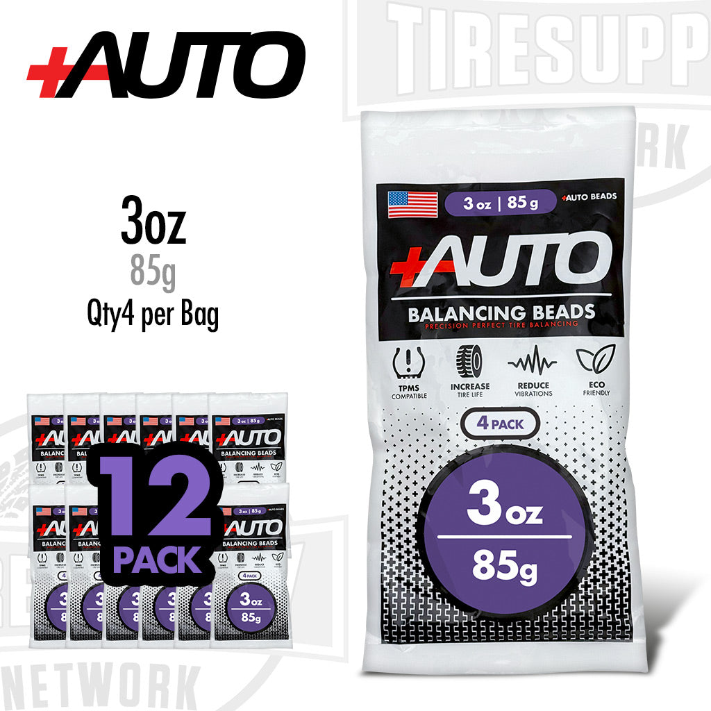 +AUTO | 3 oz Tire Balancing Beads, Drop-In Bag with Valve Cap & Valve Core (PA-BB03)