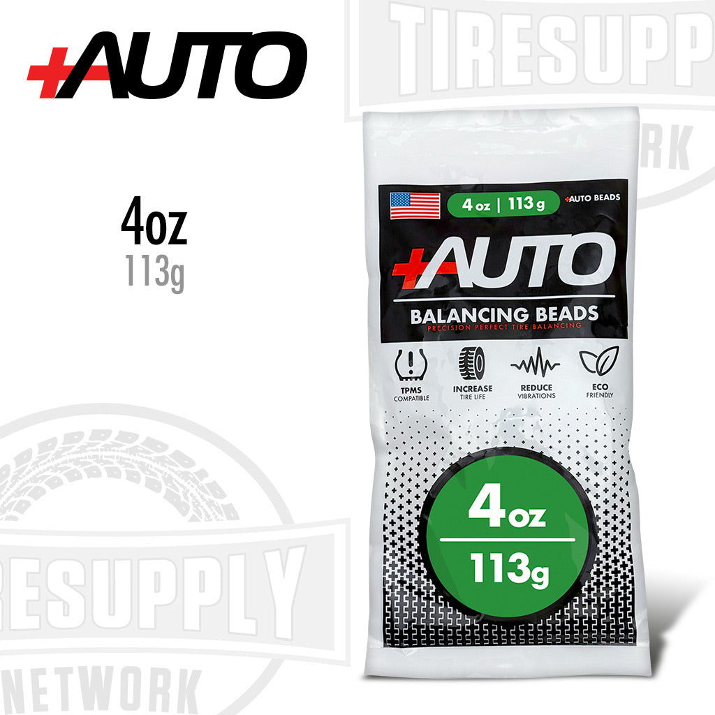 +AUTO | 4 oz Tire Balancing Beads, Drop-In Bag with Valve Cap & Valve Core (PA-BB04)