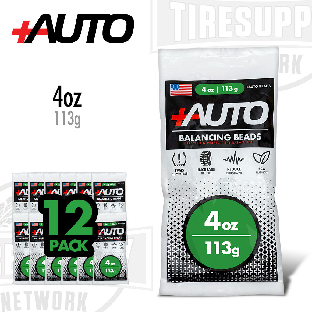 +AUTO | 4 oz Tire Balancing Beads, Drop-In Bag with Valve Cap & Valve Core (PA-BB04)