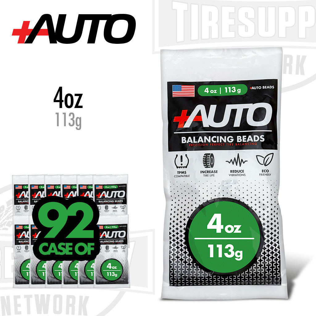 +AUTO | 4 oz Tire Balancing Beads, Drop-In Bag with Valve Cap & Valve Core (PA-BB04)