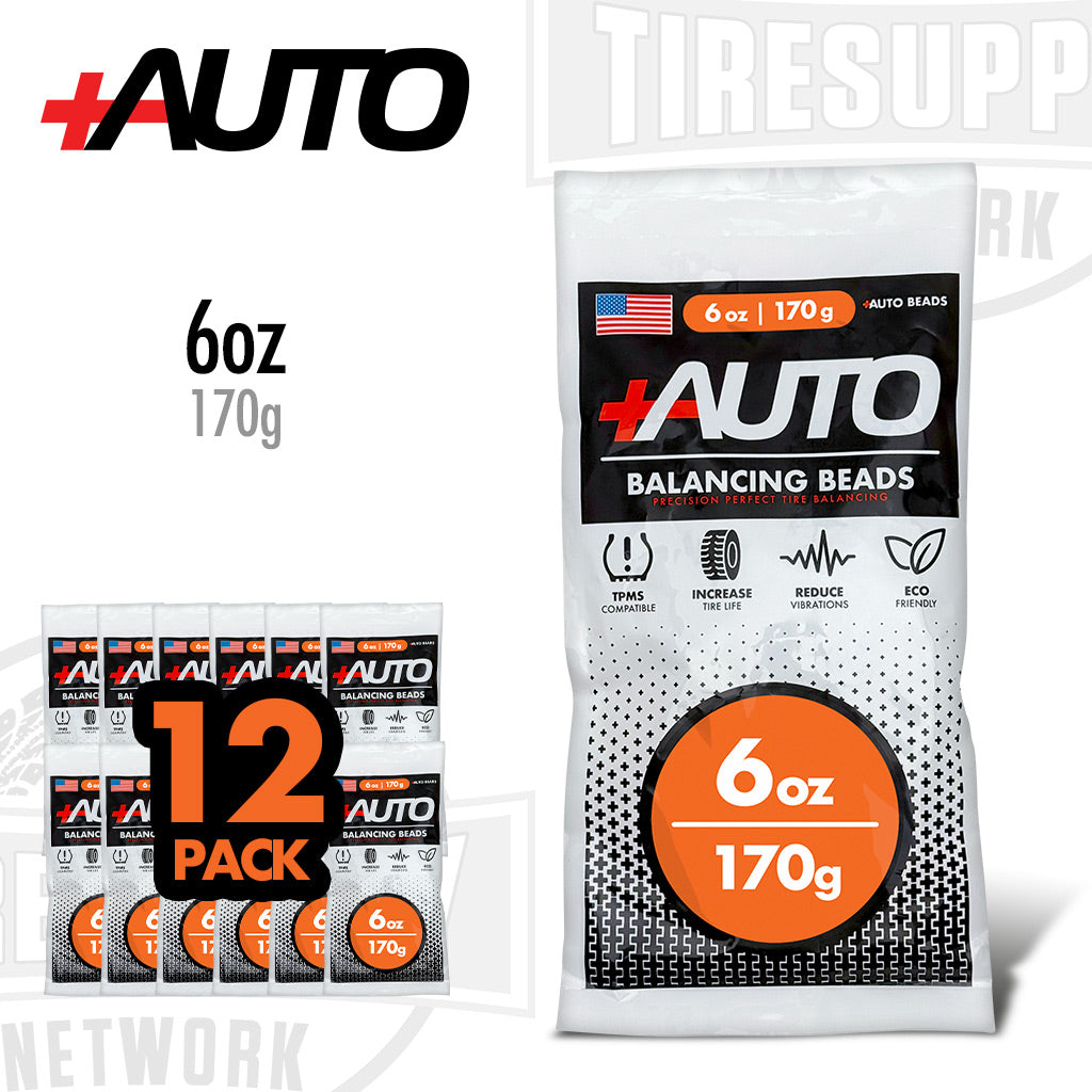 +AUTO | 6 oz Tire Balancing Beads, Drop-In Bag with Valve Cap & Valve Core (PA-BB06)