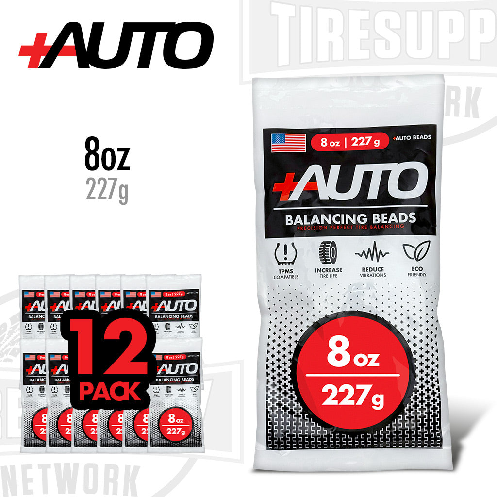 +AUTO | 8 oz Tire Balancing Beads, Drop-In Bag with Valve Cap & Valve Core (PA-BB08)