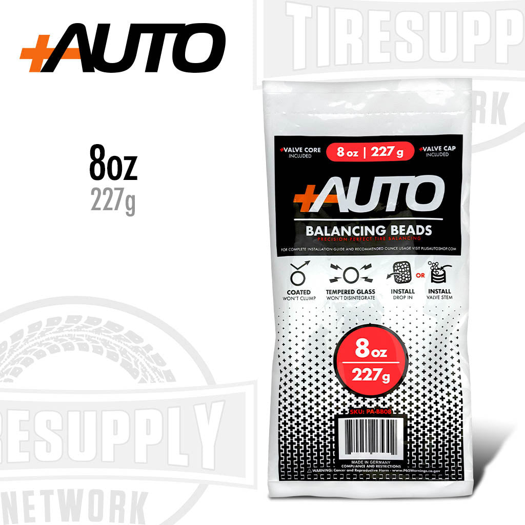 +AUTO | 8 oz Tire Balancing Beads, Drop-In Bag with Valve Cap & Valve Core (PA-BB08)