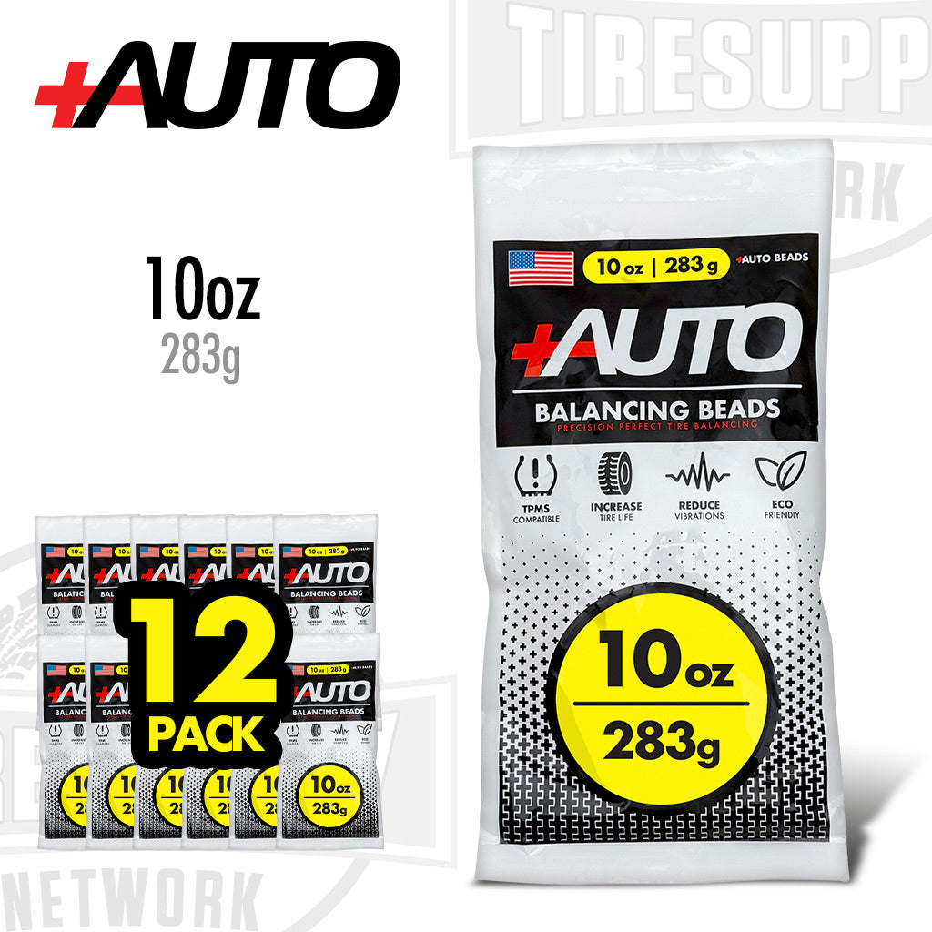 +AUTO | 10 oz Tire Balancing Beads, Drop-In Bag with Valve Cap & Valve Core (PA-BB10)