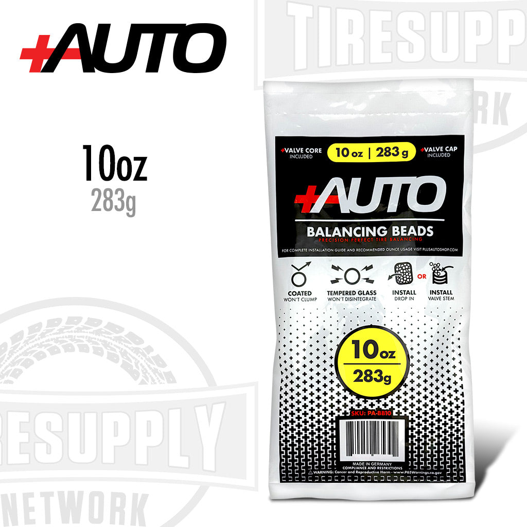 +AUTO | 10 oz Tire Balancing Beads, Drop-In Bag with Valve Cap & Valve Core (PA-BB10)