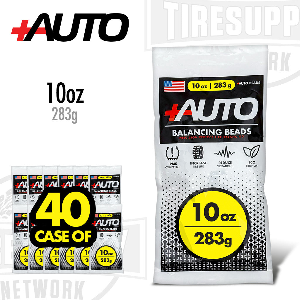 +AUTO | 10 oz Tire Balancing Beads, Drop-In Bag with Valve Cap & Valve Core (PA-BB10)