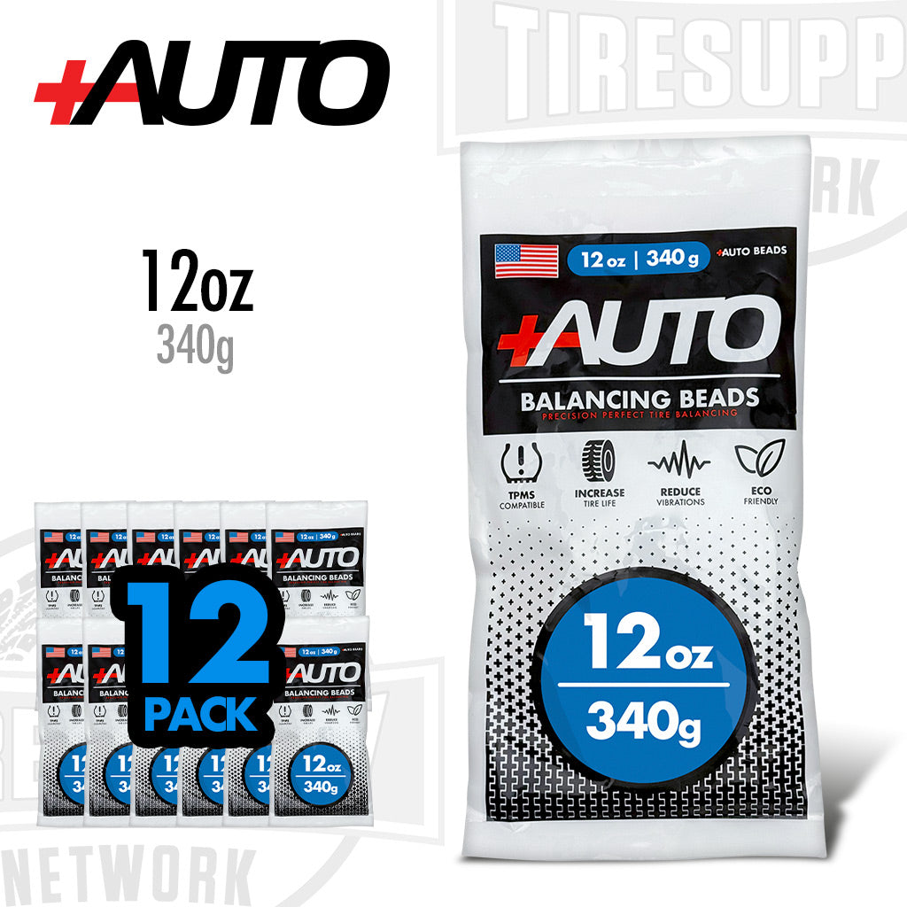 +AUTO | 12 oz Tire Balancing Beads, Drop-In Bag with Valve Cap & Valve Core (PA-BB12)