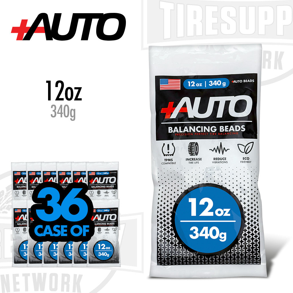 +AUTO | 12 oz Tire Balancing Beads, Drop-In Bag with Valve Cap & Valve Core (PA-BB12)