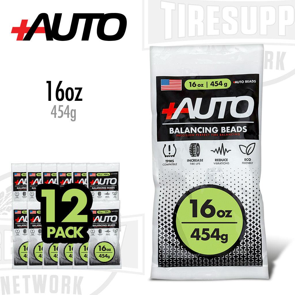 +AUTO | 16 oz Tire Balancing Beads, Drop-In Bag with Valve Cap & Valve Core (PA-BB16)