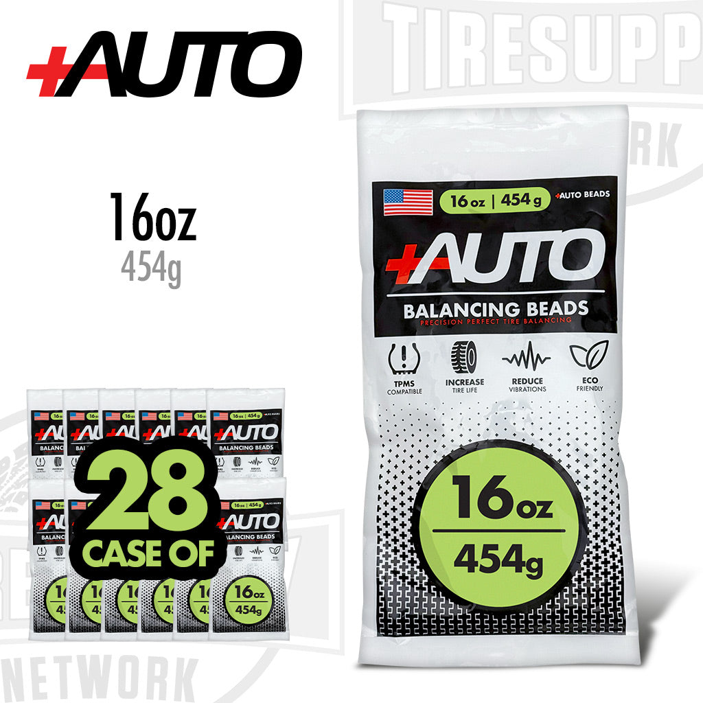 +AUTO | 16 oz Tire Balancing Beads, Drop-In Bag with Valve Cap & Valve Core (PA-BB16)