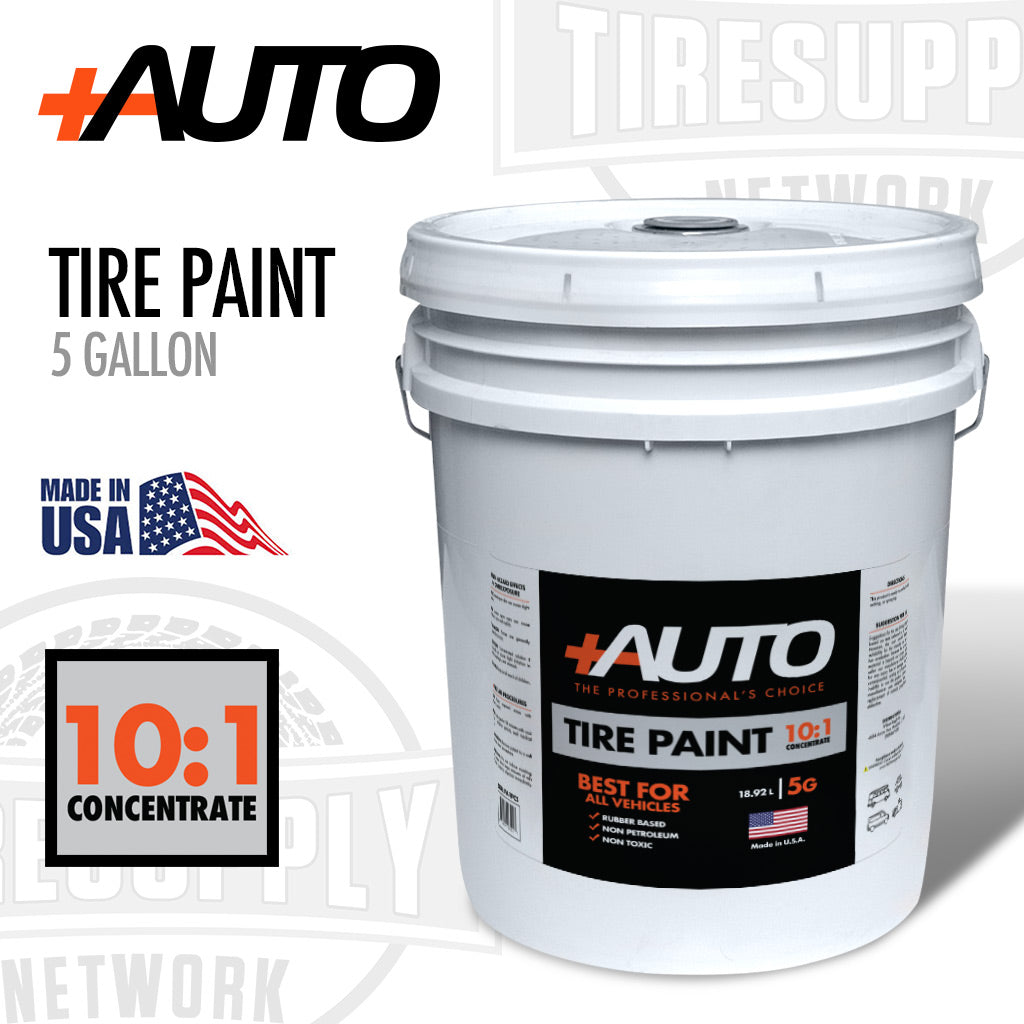 +AUTO | Tire Paint- 5 Gallon - Choose Ready to Use or Concentrate (PA-TP5)