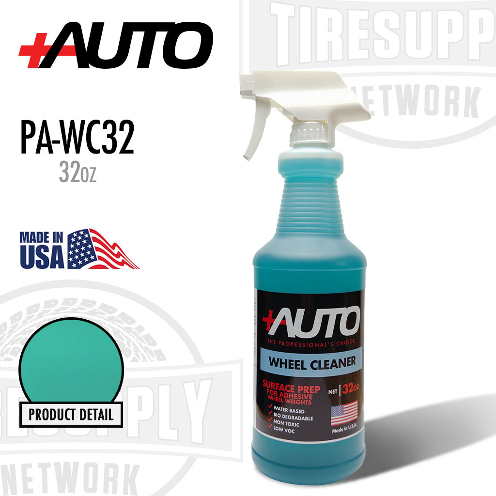 +AUTO | Water-Based Wheel Cleaner for Adhesive Wheel Weights - 32 oz Bottle (PA-WC32)