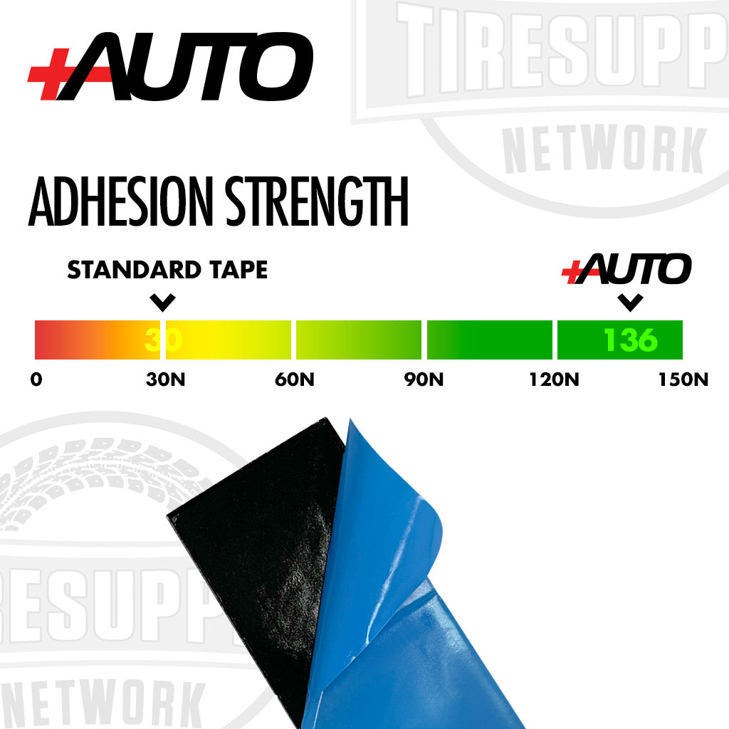+AUTO | Steel 1 oz Stick-On Adhesive Tape Wheel Weight - 24 strips | 144 pcs | Black (PP100S24B144)