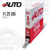 +AUTO | Steel 1/4 oz Stick-On Adhesive Tape Wheel Weight - 11.25 lbs | 720 pcs | Silver (PP25R11S720)