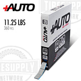 +AUTO | Steel 1/2 oz Stick-On Adhesive Tape Wheel Weight - 11.25 lbs | 360 pcs | Silver (PP50R11S360)