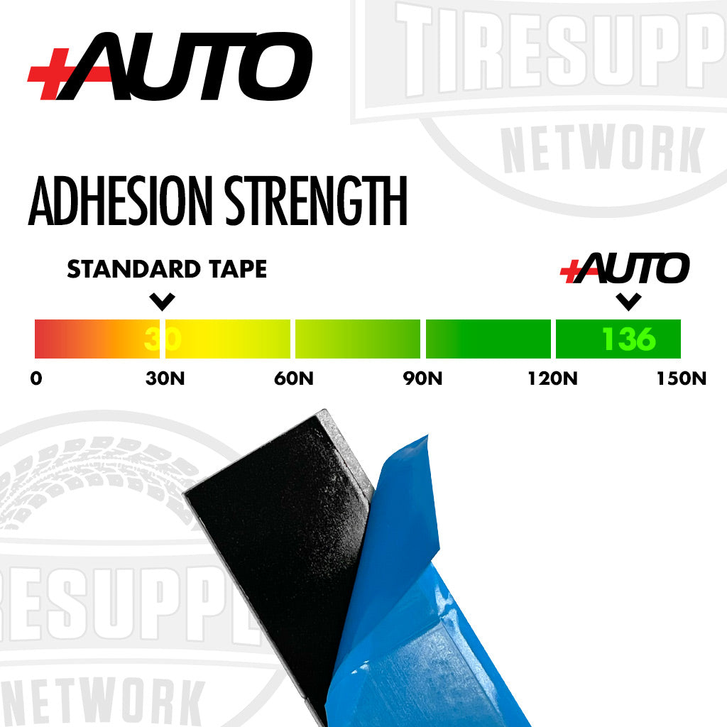 +AUTO | Steel 1/2 oz Stick-On Adhesive Tape Wheel Weight - 48 strips | 288 pcs | Silver (PP50S48S288)