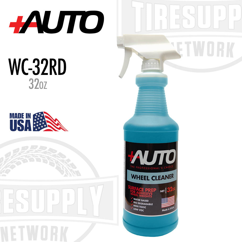 +Auto | Water-Based Wheel Cleaner for Adhesive Wheel Weights - 32 oz. Bottle (WC-32RD)