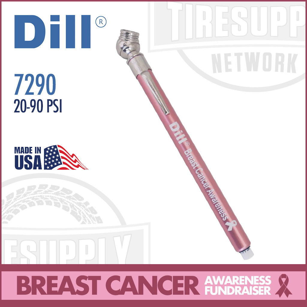 Dill | Breast Cancer Awareness Pink Air Pressure Pencil Gauge 20-90 psi (7290-PK-USA)