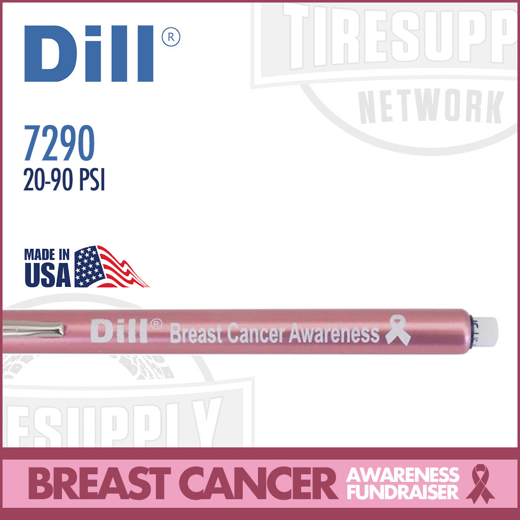 Dill | Breast Cancer Awareness Pink Air Pressure Pencil Gauge 20-90 psi (7290-PK-USA)