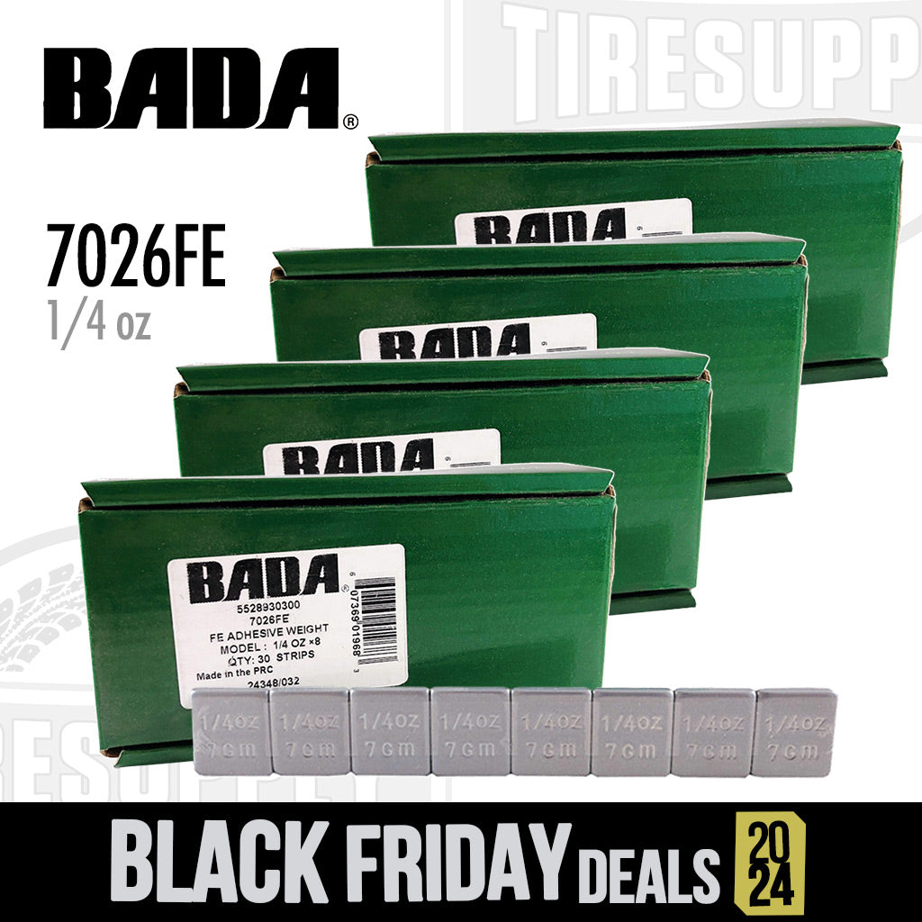 BADA | Bulk Promo | Steel 1/4 oz Low Profile Stick-On Adhesive Tape-A-Weight (7026FE-BULK)