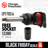 Chicago Pneumatic | Impact Wrench 1″ Drive & FREE 33mm Socket (CP7782-6*)