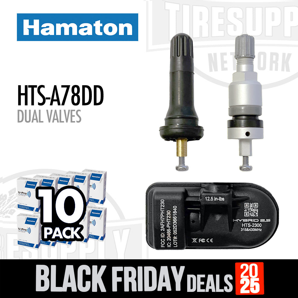 Hamaton | 10-Pack U-Pro Hybrid 2.5 Universal TPMS Sensor - Dual Valves (HTS-A78DD)