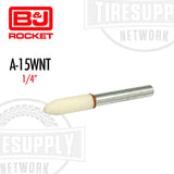 B&J Rocket | White Pencil Stone Non Tapered 1/4" (A-15WNT)