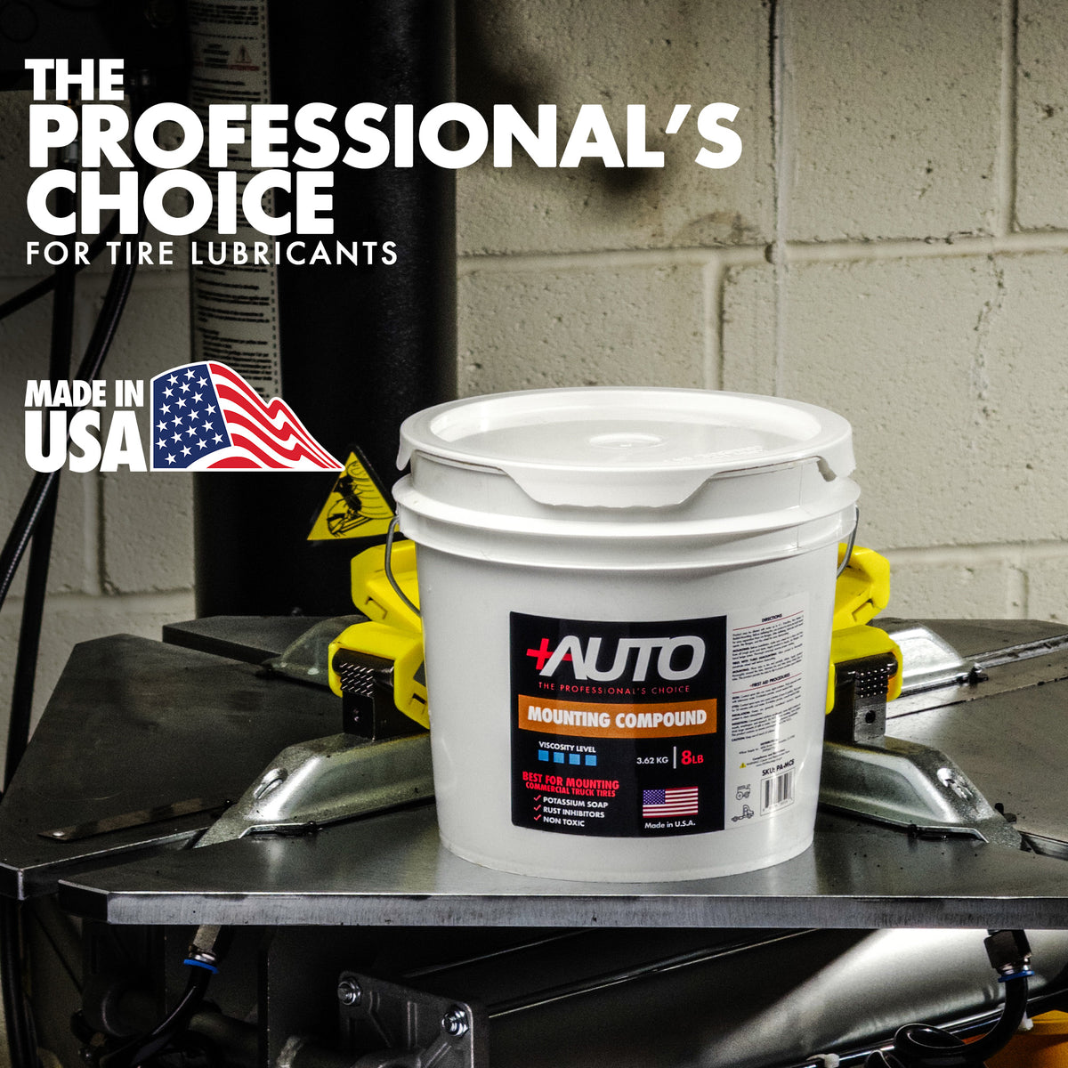 +AUTO | Mounting Compound - Heavy Duty Tire Mounting Lube - 8lb Bucket (PA-MC8)