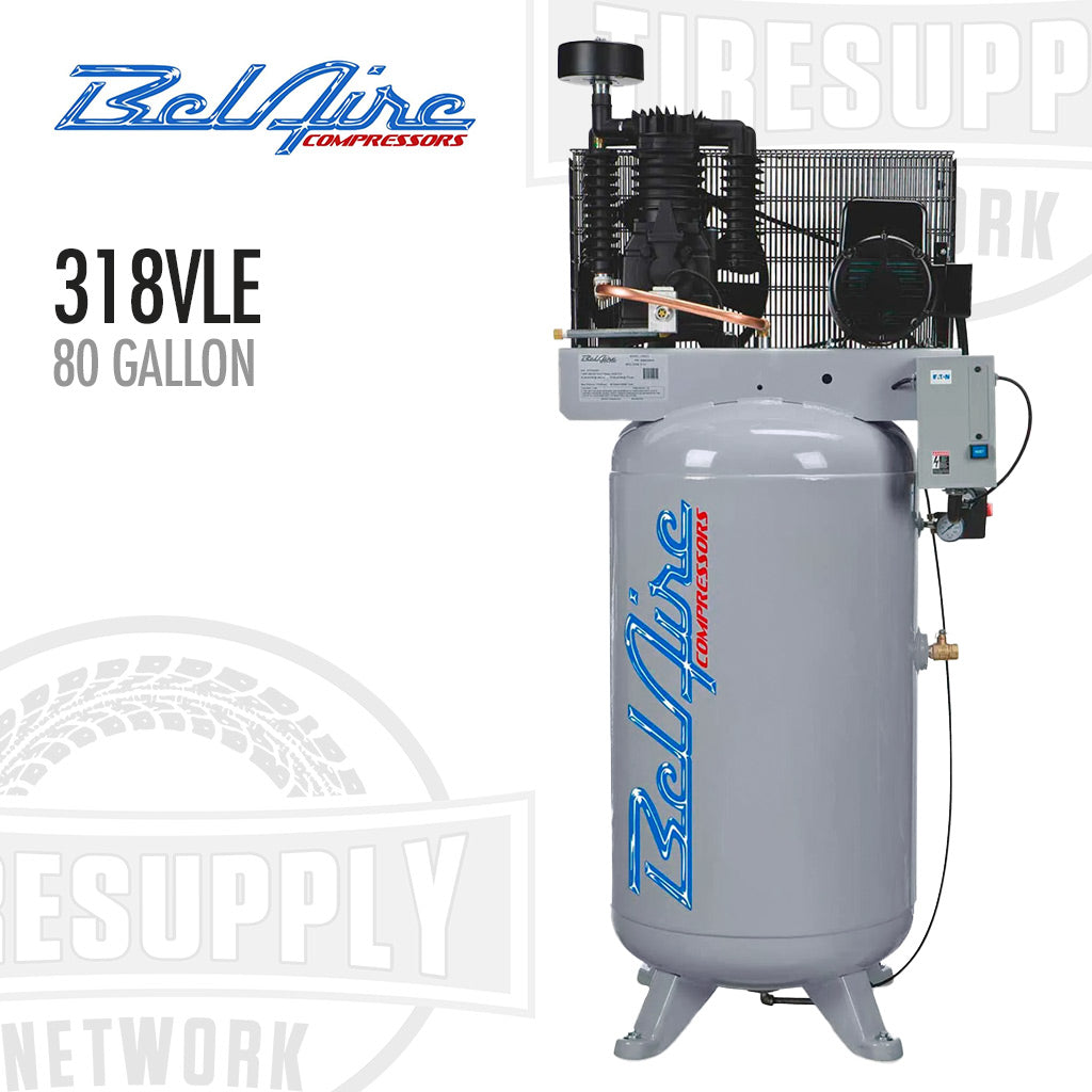 BelAire | 80 Gallon Elite Series Electric Air Compressor - 1PH, 7.5HP - Vertical (318VLE)