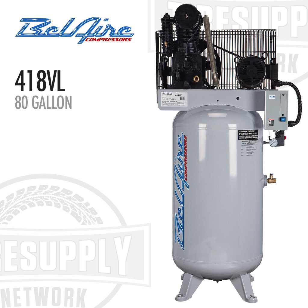 BelAire | 80 Gallon Electric Air Compressor - 1PH, 7.5HP - Vertical (418VL)